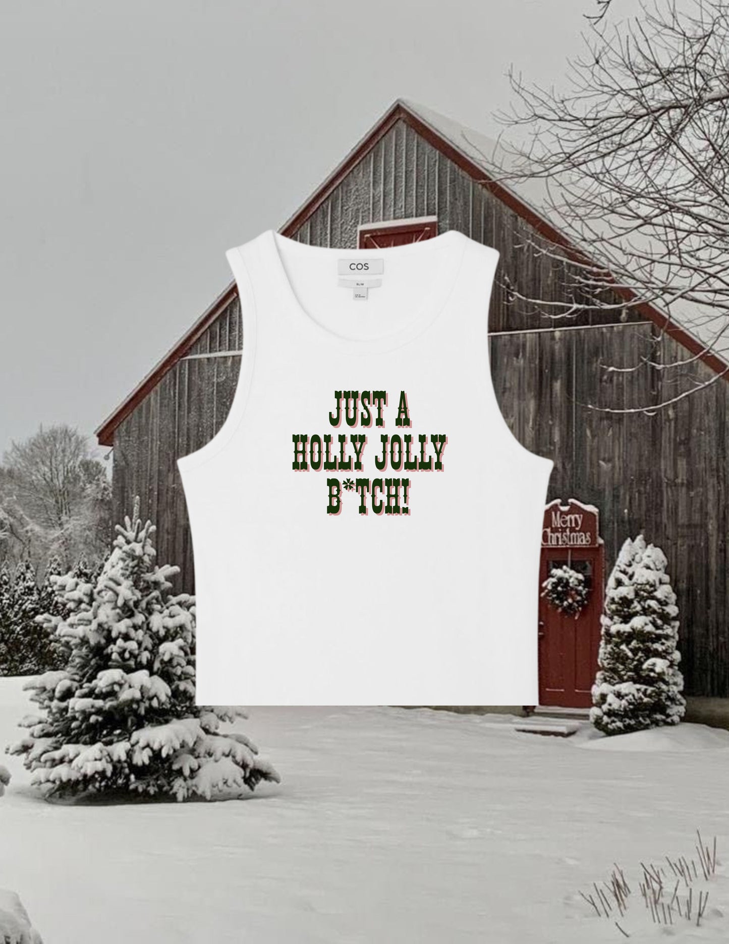 "holly jolly" holiday og tank