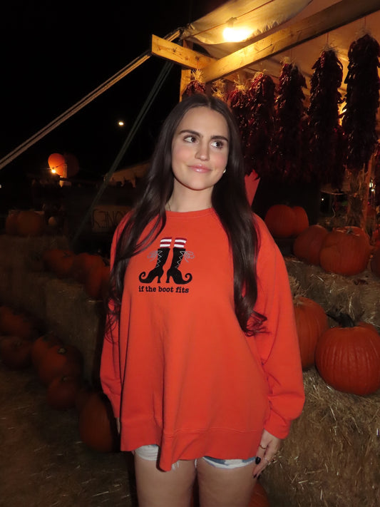 "if the boot fits" pullover