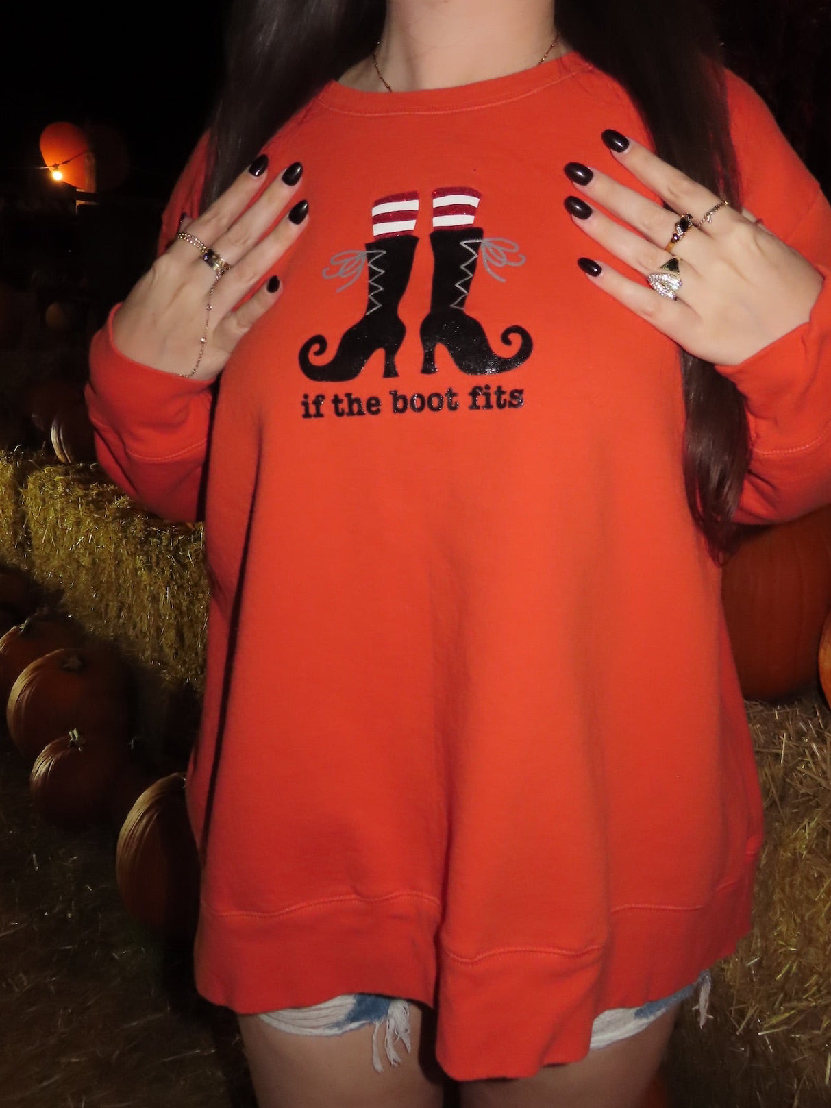 "if the boot fits" pullover