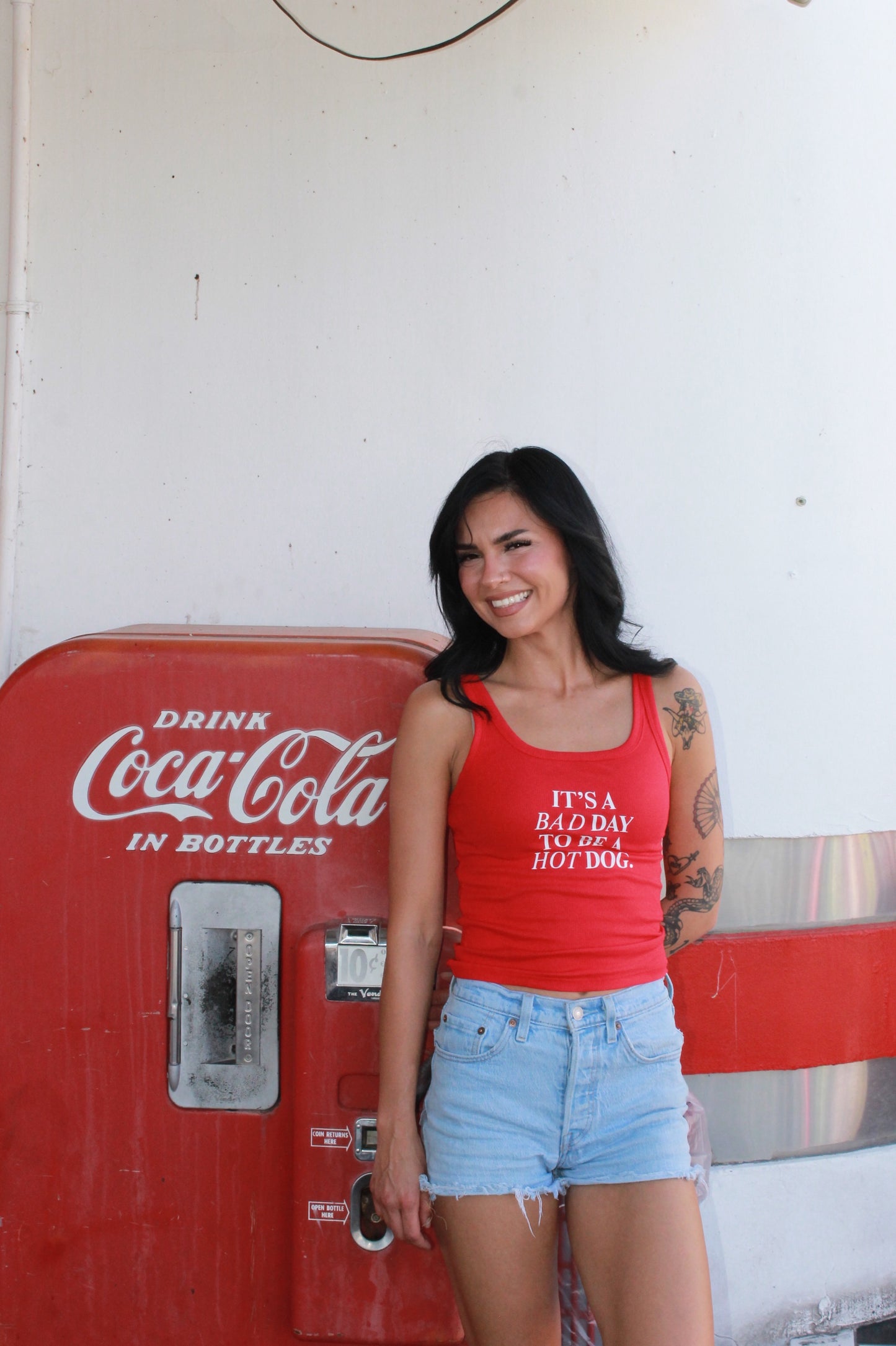 "bad day 2 be a hot dog" og tank