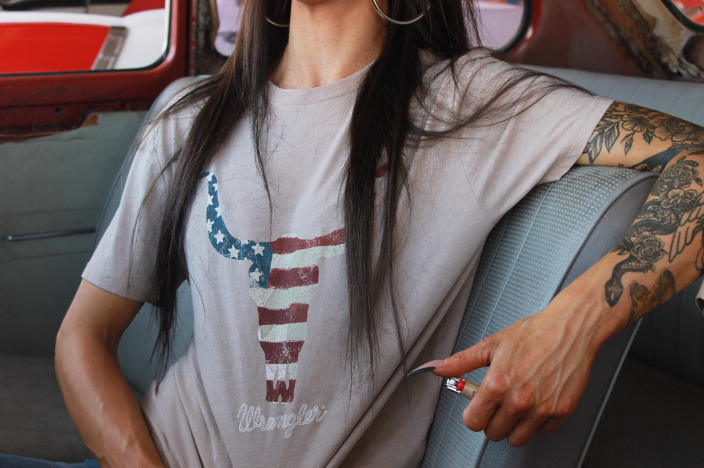 “longhorn” tee