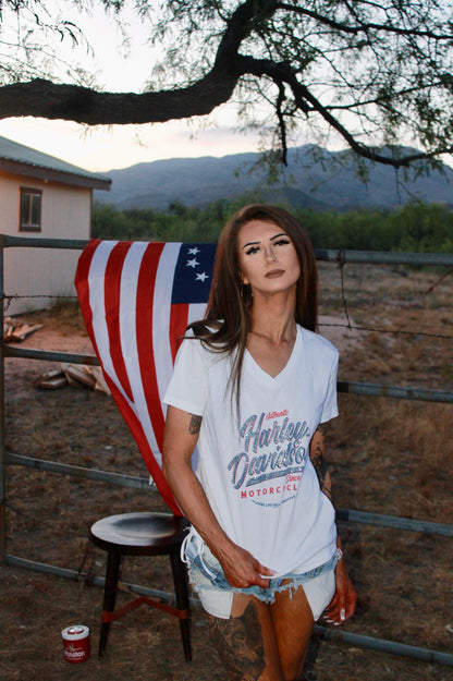"red, white, & Harley" tee