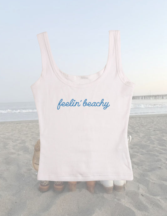 "feelin' beachy" og tank