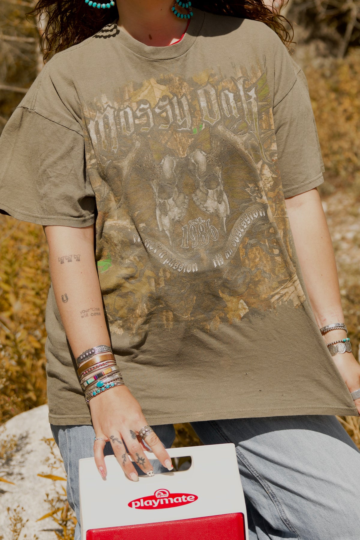 "timber" tee