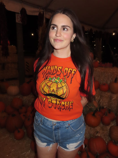 "hands off my stache" tee