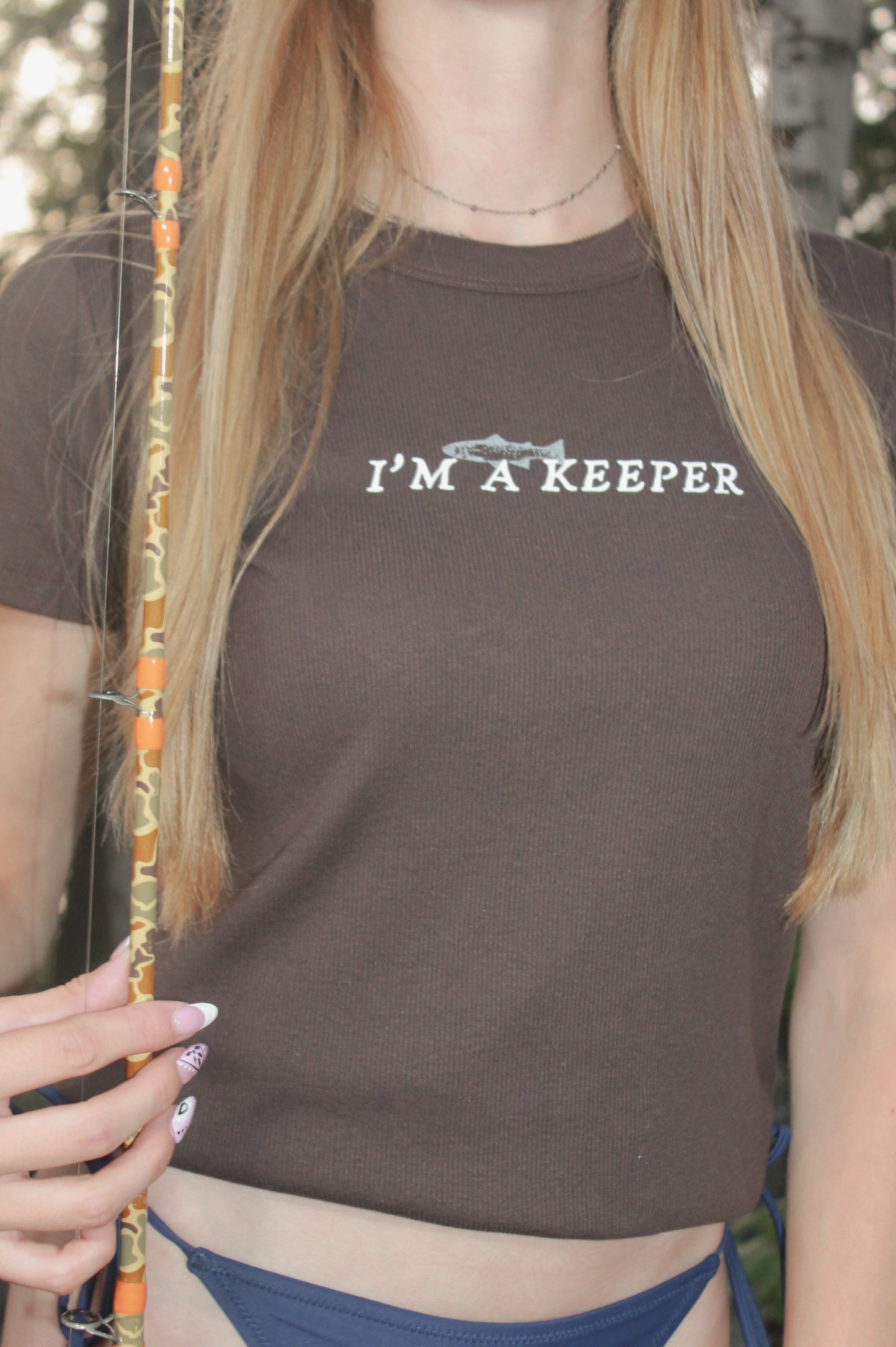 “i’m a keeper” og baby tee
