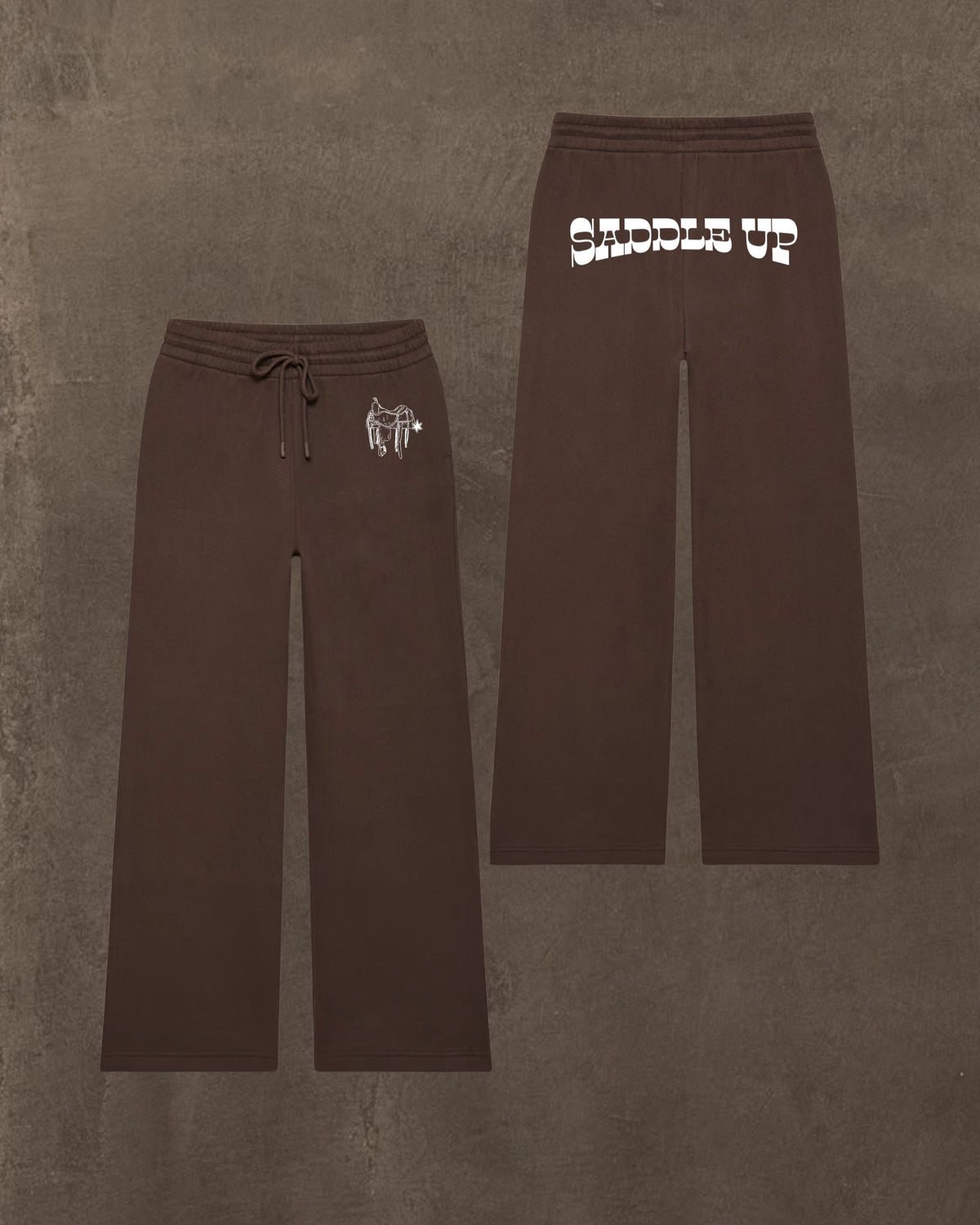 "saddle up" sweatpants