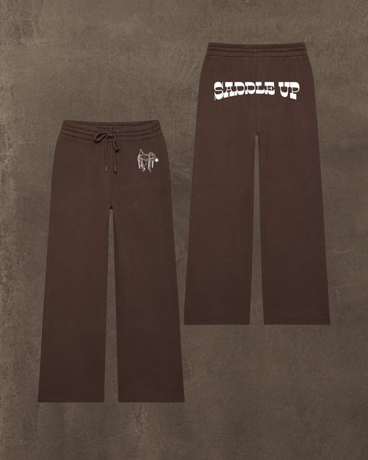 "saddle up" sweatpants