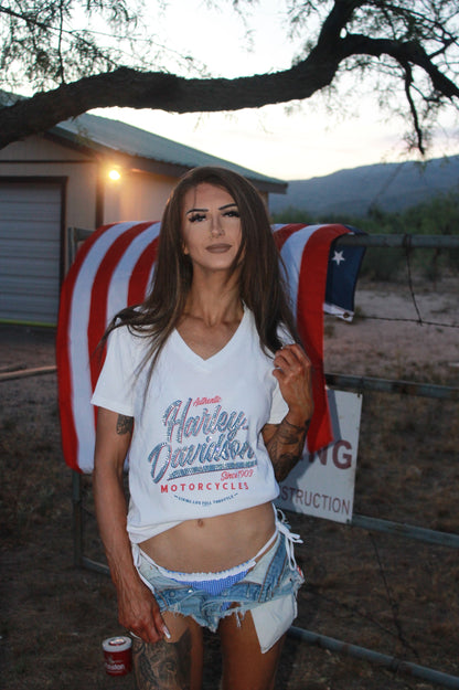 "red, white, & Harley" tee