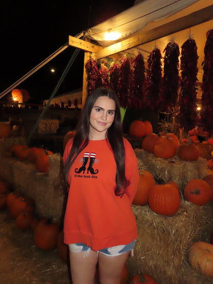 "if the boot fits" pullover