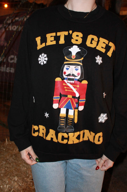 "let's get cracking" pullover
