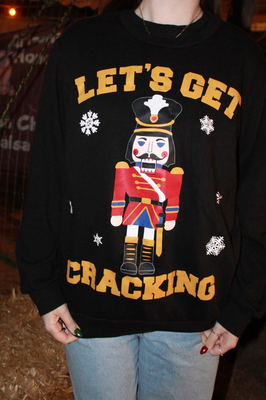 "let's get cracking" pullover