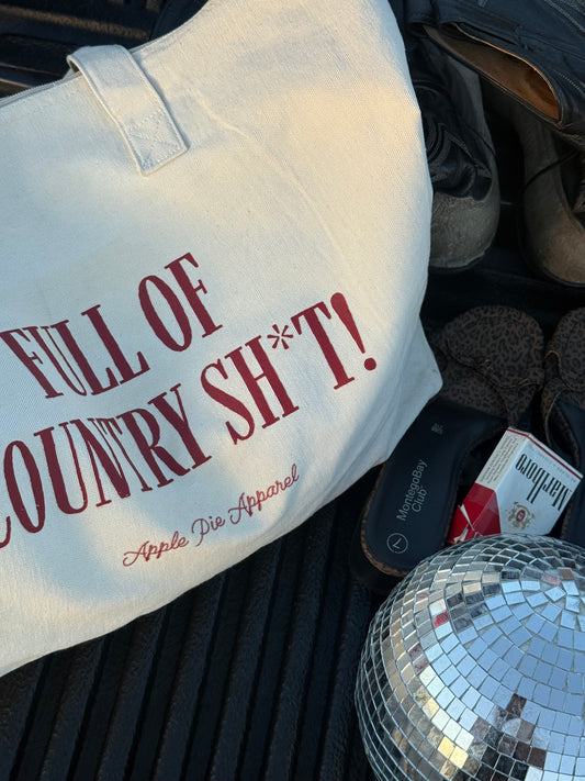 "full of country sh*t!" oversized tote