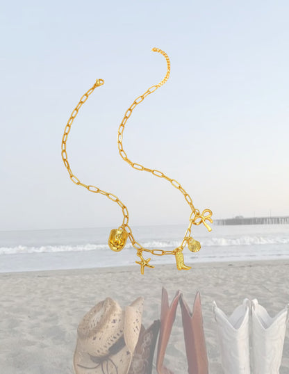 "ocean front property" charm necklace